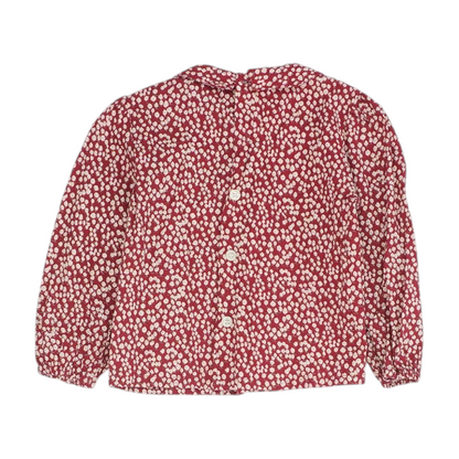 Burgundy Print Blouse