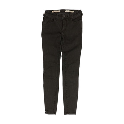 Black Solid High Rise Jeans