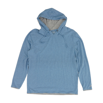 Blue Solid Hoodie Pullover