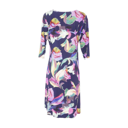 Navy Floral Midi Dress