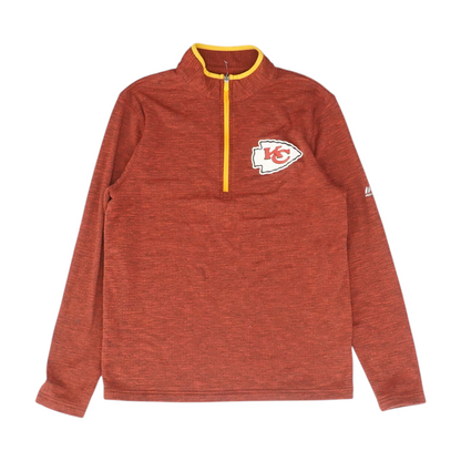 Red Kansas City Chiefs Solid 1/4 Zip Pullover
