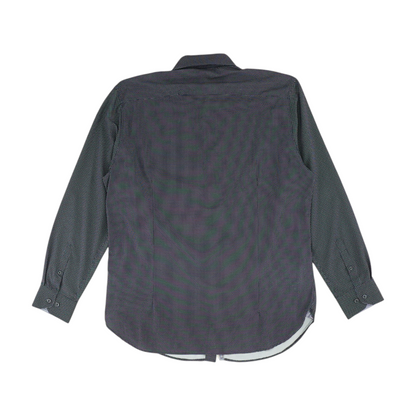 Navy Polka Dot Long Sleeve Button Down