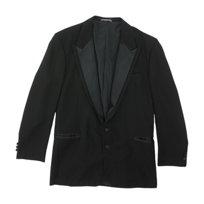 Vintage Black Solid Sport Coat
