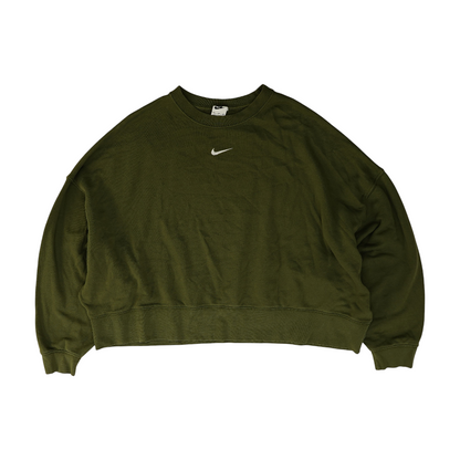 Green Solid Sweatshirt Pullover