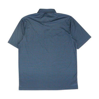Charcoal Print Short Sleeve Polo