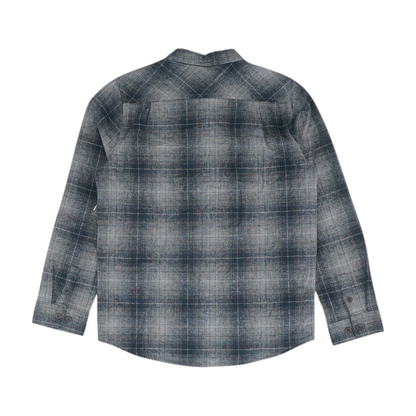 Gray Plaid Flannel Button Down