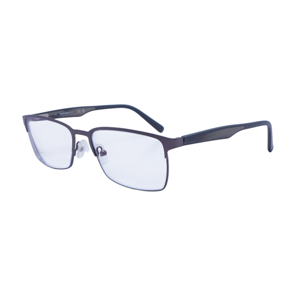 Marchon NYC Gunmetal M-Powell N Browline Prescription Eyewear – Image 1