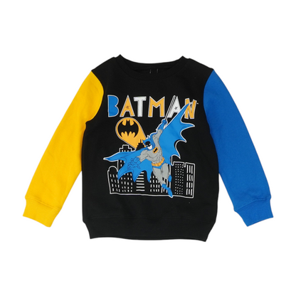 Black Color Block Sweatshirt Pullover
