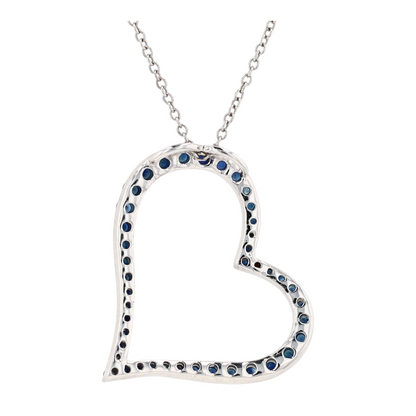 Sterling Silver Sapphire Pendant Necklace