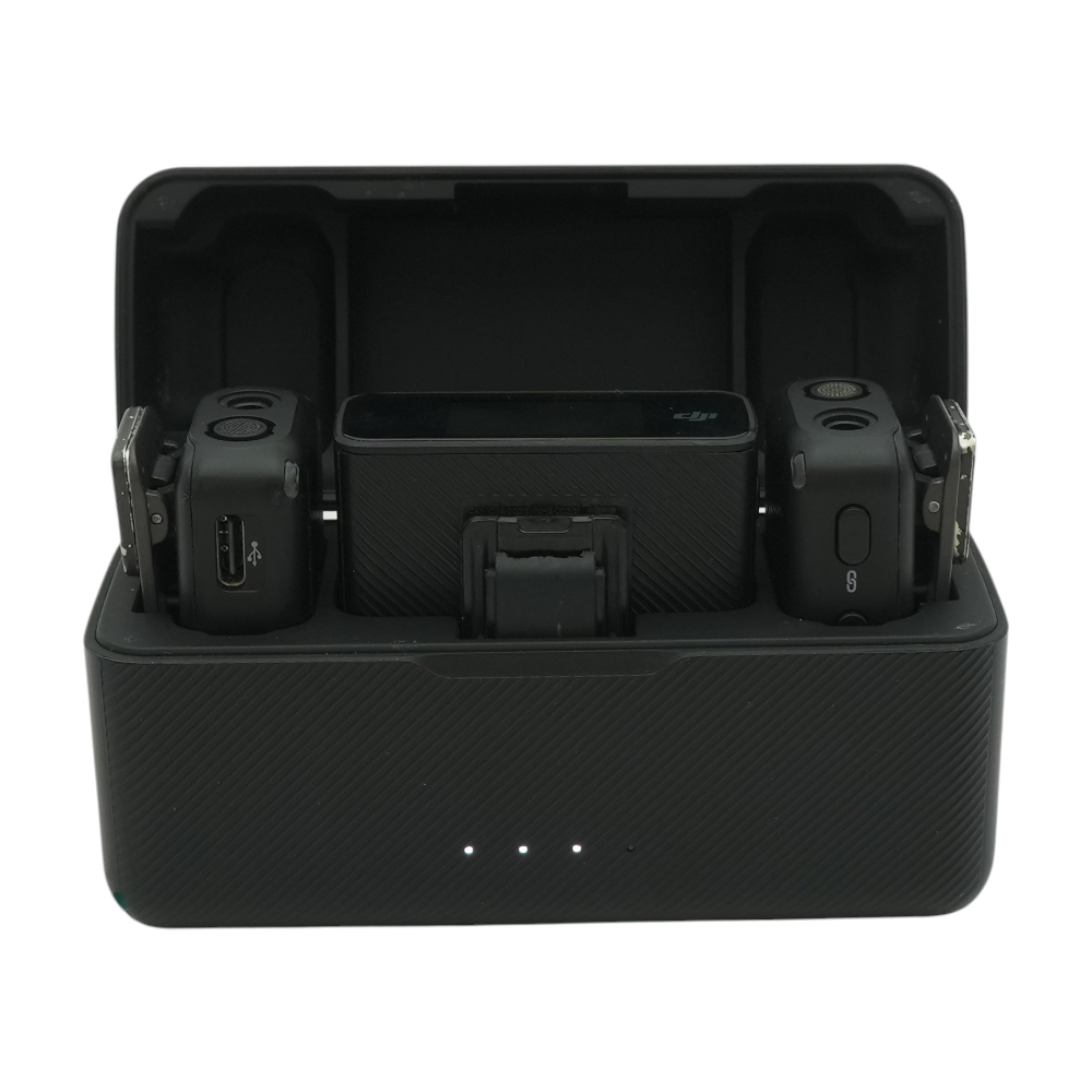 Mic (2 TX + 1 RX + Charging Case) Wireless Microphone System