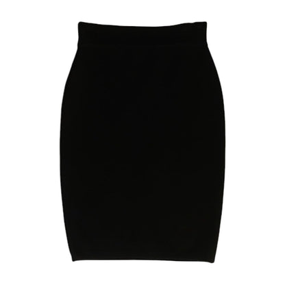 Vintage Black Solid Mini Knit Skirt