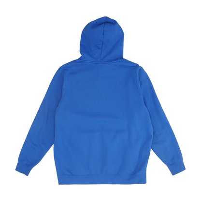 Blue Solid Hoodie Pullover
