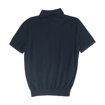 Navy Solid Short Sleeve Polo