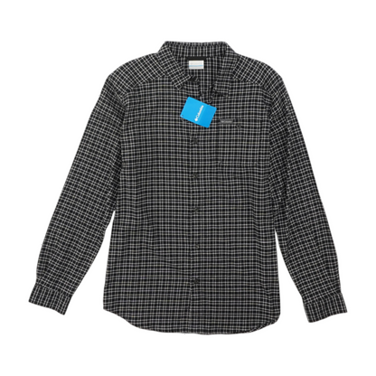 Black Check Flannel Button Down