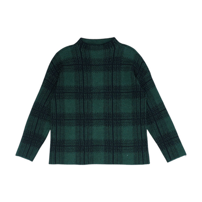 Green Plaid Pullover Sweater