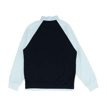 Black Color Block 1/4 Zip Pullover