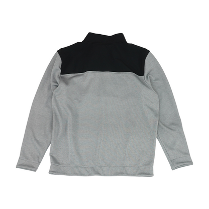Gray Color Block 1/4 Zip Pullover