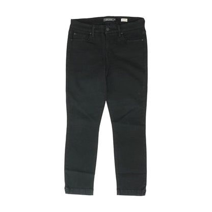 Black Solid Skinny Leg Jeans