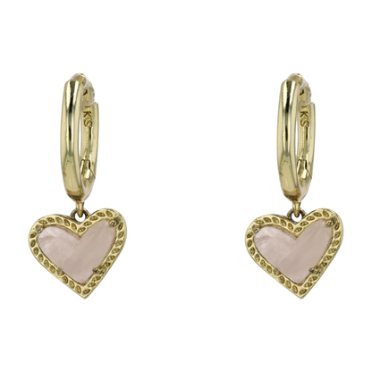 Costume Rose Quartz Drop Earrings