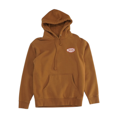Brown Solid Hoodie Pullover