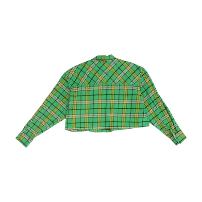 Green Plaid Flannel Button Down