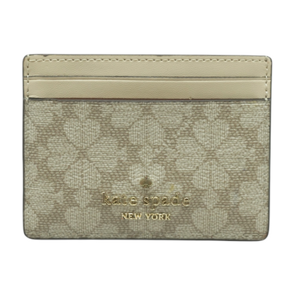 Beige Card Case Wallet