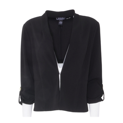 Black Solid Blazer