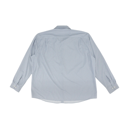 White Floral Long Sleeve Button Down