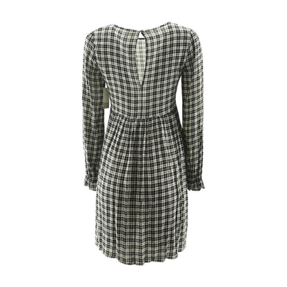 Black Plaid Mini Dress