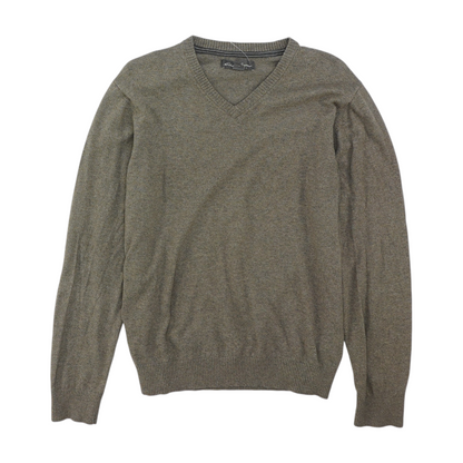 Gray Solid Pullover Sweater