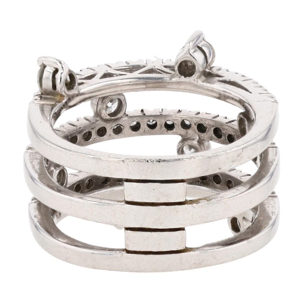 1 ctw 18K White Gold Diamond Fashion Ring – Image 3