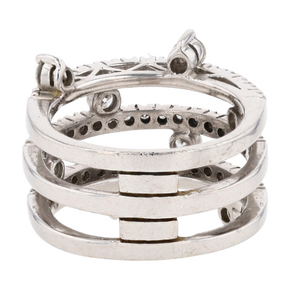 1 ctw 18K White Gold Diamond Fashion Ring – Image 3