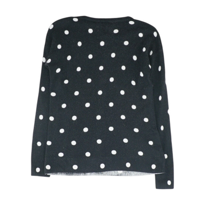 Black Polka Dot Pullover Sweater