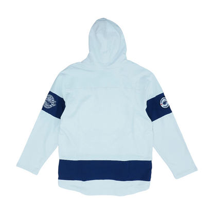 White Graphic Hoodie Pullover