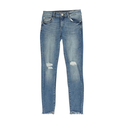 Blue Solid Skinny Jeans