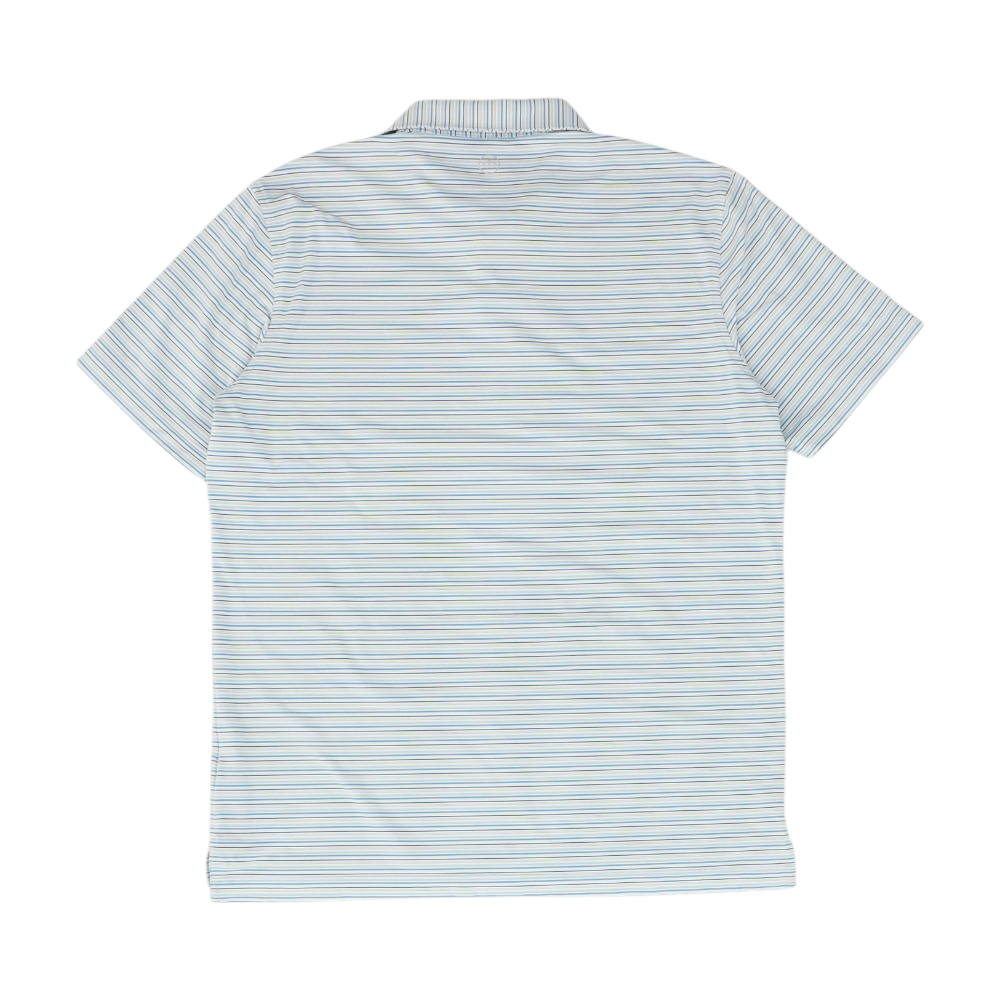 Blue Striped Short Sleeve Polo