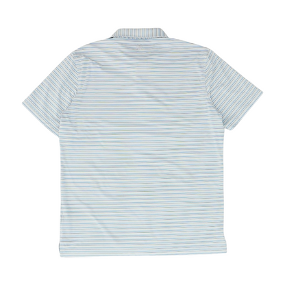Blue Striped Short Sleeve Polo