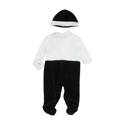 Black Color Block One-Piece
