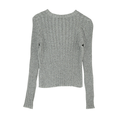 Gray Striped Pullover Pullover