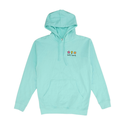 Blue Solid Hoodie Pullover