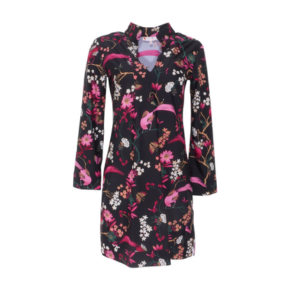 Black Floral Mini Dress
