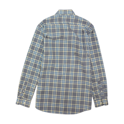 Blue Tall Plaid Long Sleeve Button Down