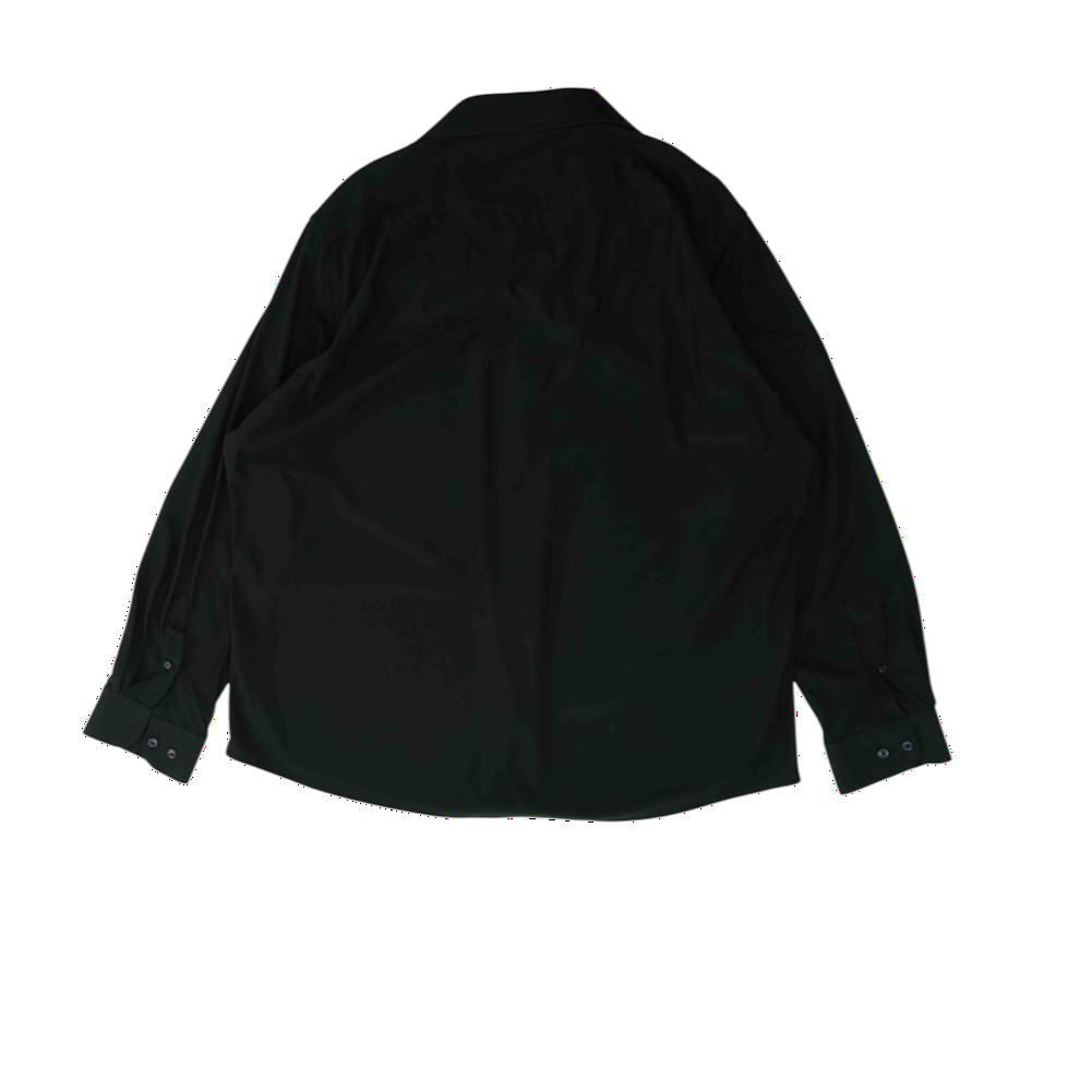 Black Solid Long Sleeve Button Down