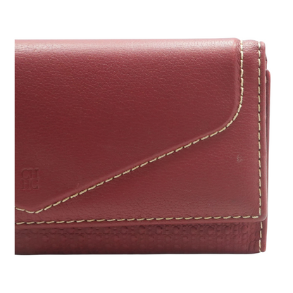 Red American Wallet with Removable Coin Purse