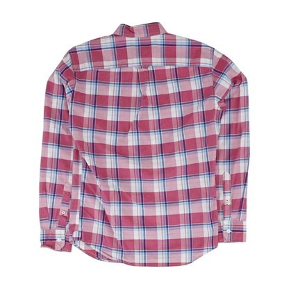 Pink Plaid Long Sleeve Button Down