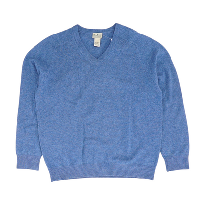 Blue Solid Pullover Sweater
