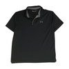 Blue Solid Short Sleeve Polo