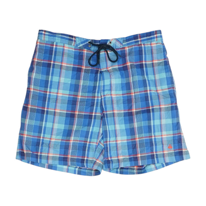 Blue Plaid Swim Bottom