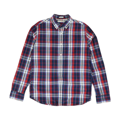 Multi Tall Plaid Long Sleeve Button Down