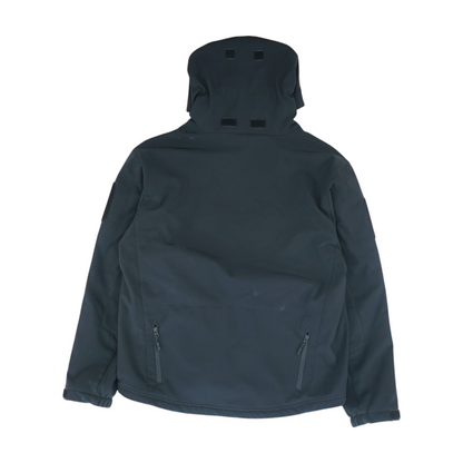 Black Solid Rain Jacket